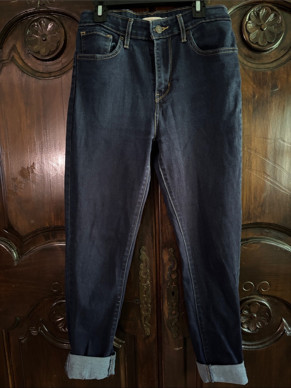 Levi's Women's Slim Straight Jeans in Deep Indigo